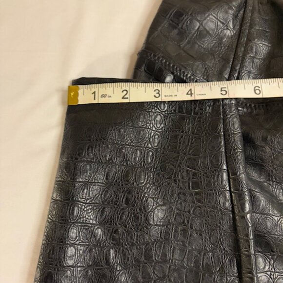 7 for all Man Kind Faux Crocodile Print Leather Pull On Leggings Womens Size L - Picture 7 of 7